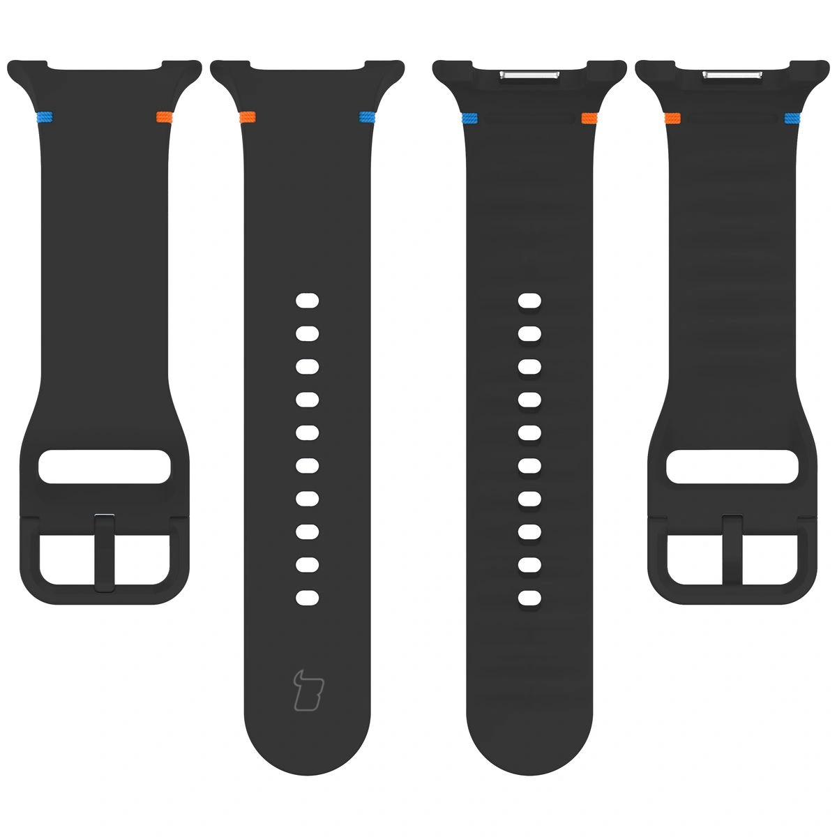 Silikonowy pasek Bizon Strap Watch Silicone G ukazany od tyłu do Galaxy Watch 8 40 mm/44 mm/8 Classic 46 mm